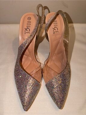 Elegant Crystal Slingback Pumps